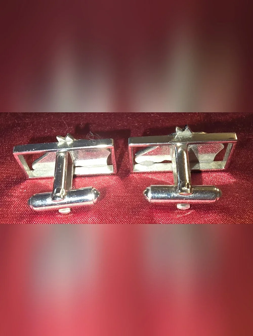 SWANK Silver Horse Head Cuff Links